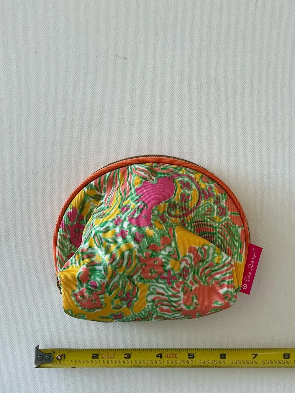 Lilly Pulitzer Small Zip Cosmetic Pouch Makeup Bag Tropical Print